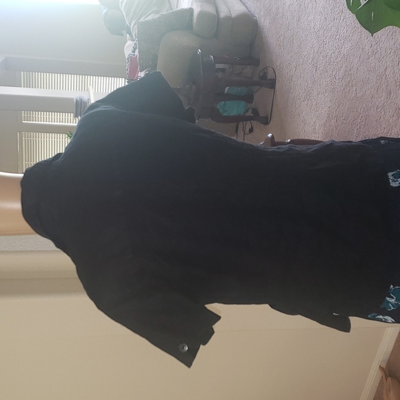 Lucy Pereda 100% linen button up 4 front pockets 2 with buttons - Picture 5 of 8